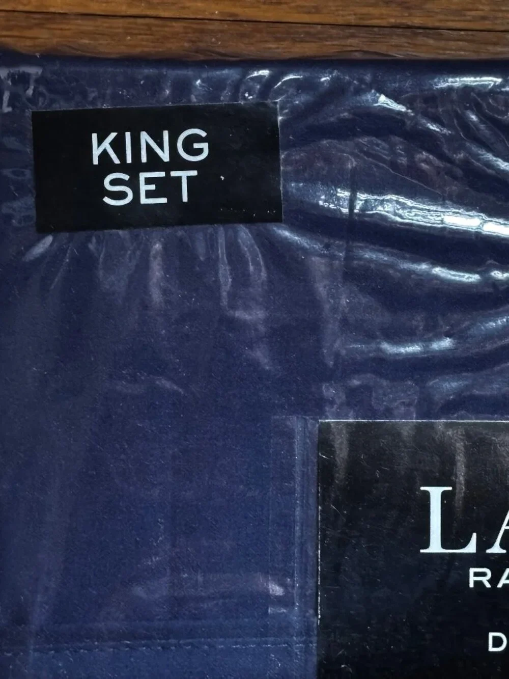 Ralph Lauren King Size Dunham Sateen Cotton Sheet Set CADET BLUE (NAVY) - Picture 5 of 6